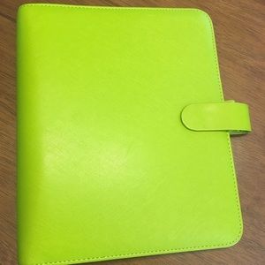 Filofax A5 Planner - Lime Green Saffiano